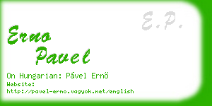 erno pavel business card